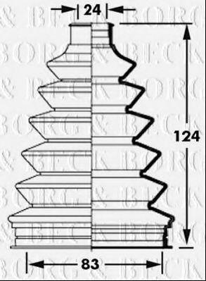 Пыльник, приводной вал BORG & BECK BCB2383
