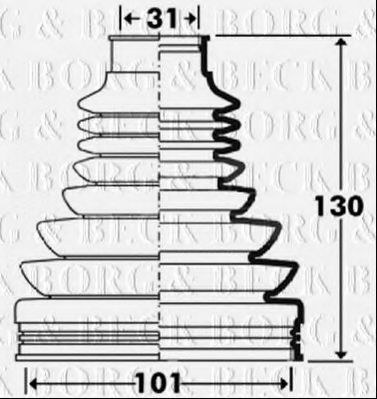 Пыльник, приводной вал MALÒ 53260