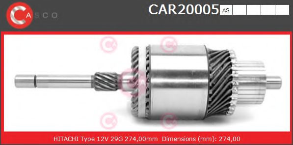 Якорь, стартер CASCO CAR20005AS