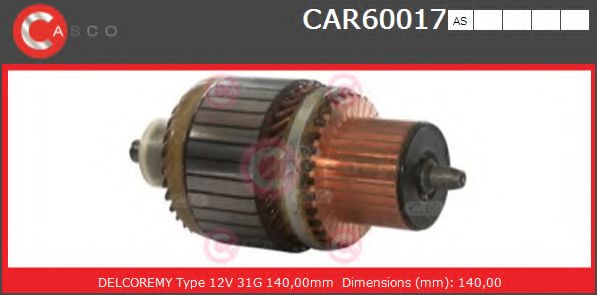 Якорь, стартер CASCO CAR60017AS