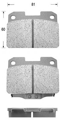 Комплект тормозных колодок, дисковый тормоз KAISHIN D6073