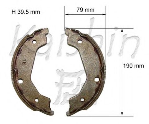 Комплект тормозных колодок KAISHIN K10021