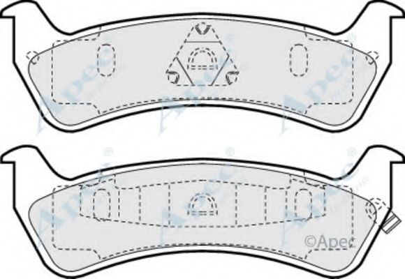 Комплект тормозных колодок, дисковый тормоз APEC braking PAD1013
