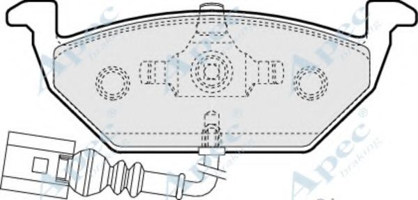 Комплект тормозных колодок, дисковый тормоз APEC braking PAD1109