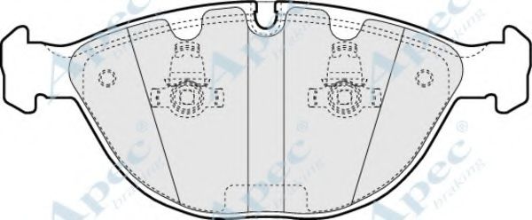 Комплект тормозных колодок, дисковый тормоз APEC braking PAD1232