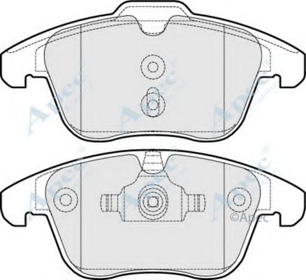 Комплект тормозных колодок, дисковый тормоз APEC braking PAD1503