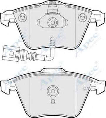 Комплект тормозных колодок, дисковый тормоз APEC braking PAD1531