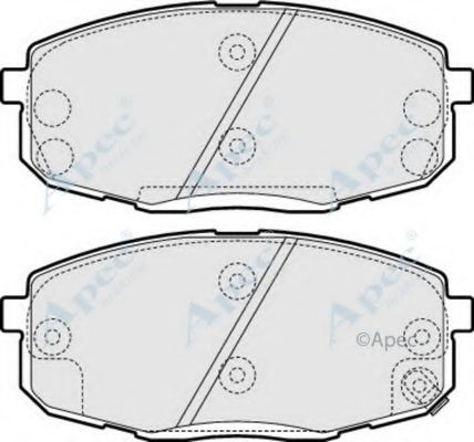 Комплект тормозных колодок, дисковый тормоз APEC braking PAD1555