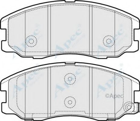 Комплект тормозных колодок, дисковый тормоз APEC braking PAD1574