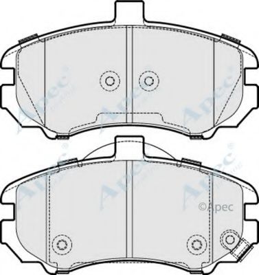 Комплект тормозных колодок, дисковый тормоз APEC braking PAD1642