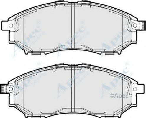 Комплект тормозных колодок, дисковый тормоз APEC braking PAD1662