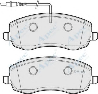 Комплект тормозных колодок, дисковый тормоз APEC braking PAD1717