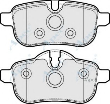 Комплект тормозных колодок, дисковый тормоз APEC braking PAD1740