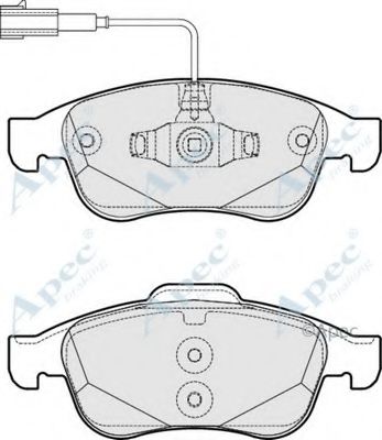Комплект тормозных колодок, дисковый тормоз APEC braking PAD1795