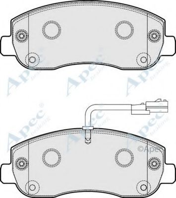 Комплект тормозных колодок, дисковый тормоз APEC braking PAD1797