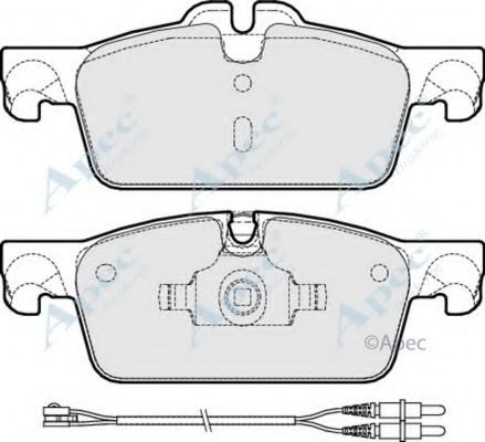 Комплект тормозных колодок, дисковый тормоз APEC braking PAD1806