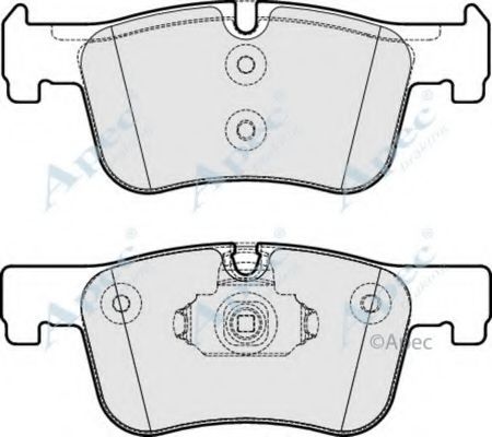 Комплект тормозных колодок, дисковый тормоз APEC braking PAD1875