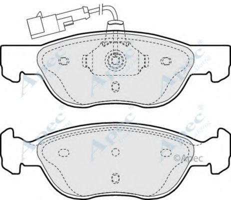 Комплект тормозных колодок, дисковый тормоз APEC braking PAD893