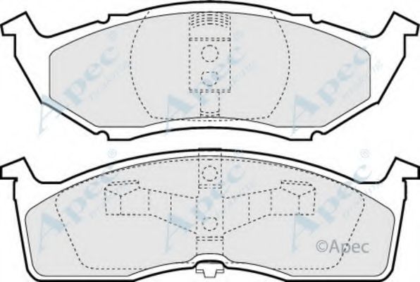 Комплект тормозных колодок, дисковый тормоз APEC braking PAD978