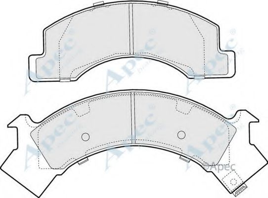 Комплект тормозных колодок, дисковый тормоз APEC braking PAD1054
