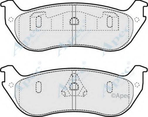 Комплект тормозных колодок, дисковый тормоз APEC braking PAD1211