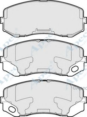 Комплект тормозных колодок, дисковый тормоз APEC braking PAD1726