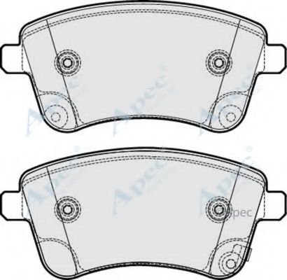 Комплект тормозных колодок, дисковый тормоз APEC braking PAD1787