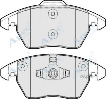 Комплект тормозных колодок, дисковый тормоз APEC braking PAD1834