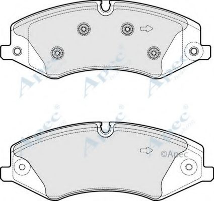 Комплект тормозных колодок, дисковый тормоз APEC braking PAD1836