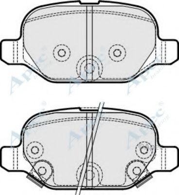 Комплект тормозных колодок, дисковый тормоз APEC braking PAD1873