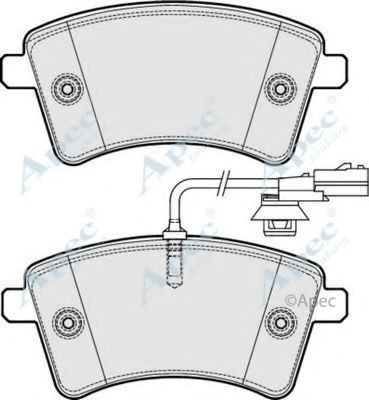 Комплект тормозных колодок, дисковый тормоз APEC braking PAD1900