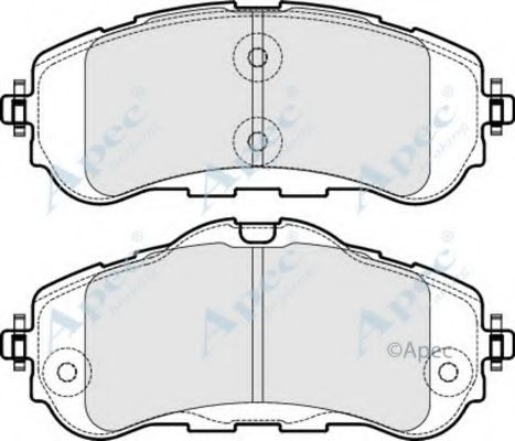 Комплект тормозных колодок, дисковый тормоз APEC braking PAD1971