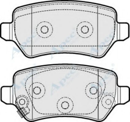 Комплект тормозных колодок, дисковый тормоз APEC braking PAD1981