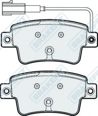 Комплект тормозных колодок, дисковый тормоз APEC braking PD3270