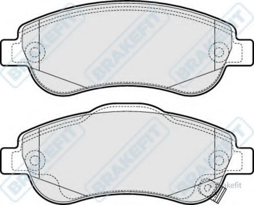 Комплект тормозных колодок, дисковый тормоз APEC braking PD3320