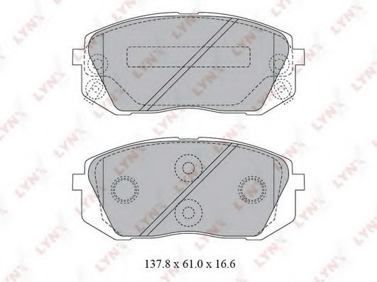 Комплект тормозных колодок, дисковый тормоз LYNXauto BD-3621