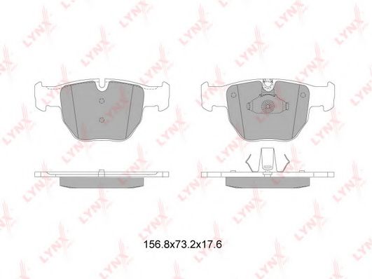Комплект тормозных колодок, дисковый тормоз LYNXauto BD-5010