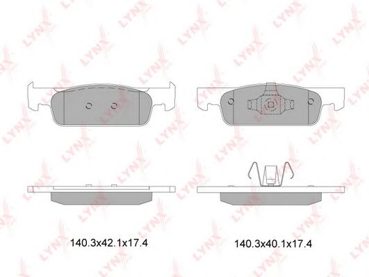 Комплект тормозных колодок, дисковый тормоз LYNXauto BD-6322