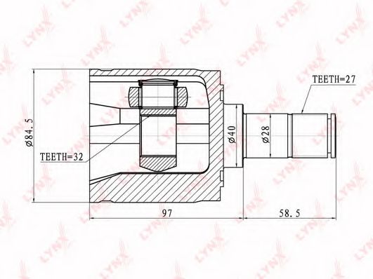 Шарнирный комплект, приводной вал LYNXauto CI-3400