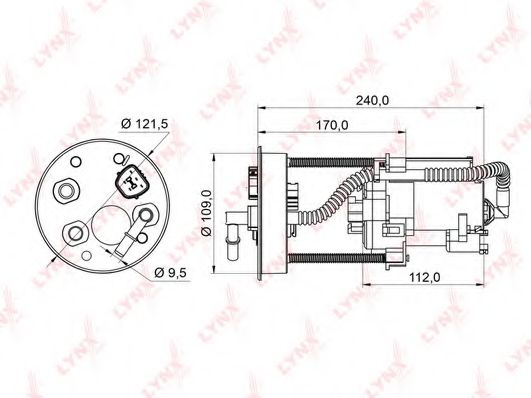 Топливный фильтр LYNXauto LF-953M