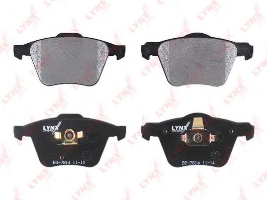 Комплект тормозных колодок, дисковый тормоз LYNXauto BD7814