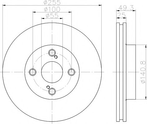 Тормозной диск HELLA PAGID 8DD 355 110-431