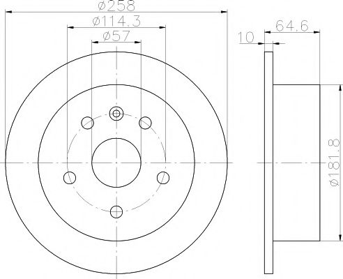 Тормозной диск HELLA PAGID 8DD 355 110-681