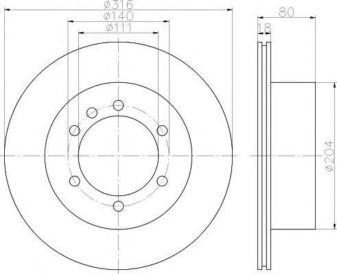 Тормозной диск HELLA PAGID 8DD 355 110-831