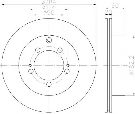 Тормозной диск HELLA PAGID 8DD 355 111-491