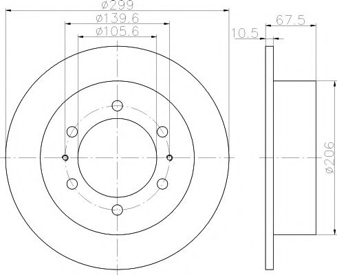 Тормозной диск HELLA PAGID 8DD 355 112-001