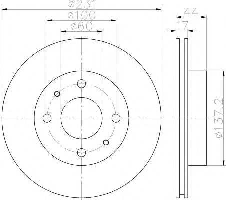 Тормозной диск HELLA PAGID 8DD 355 115-651