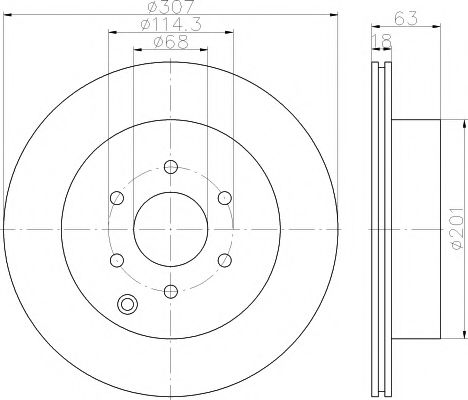 Тормозной диск HELLA PAGID 8DD 355 115-851