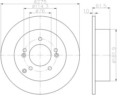 Тормозной диск HELLA PAGID 8DD 355 115-991