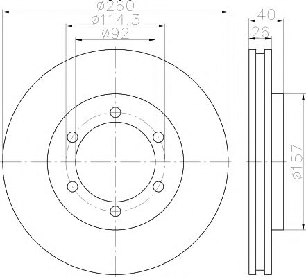 Тормозной диск HELLA PAGID 8DD 355 116-001